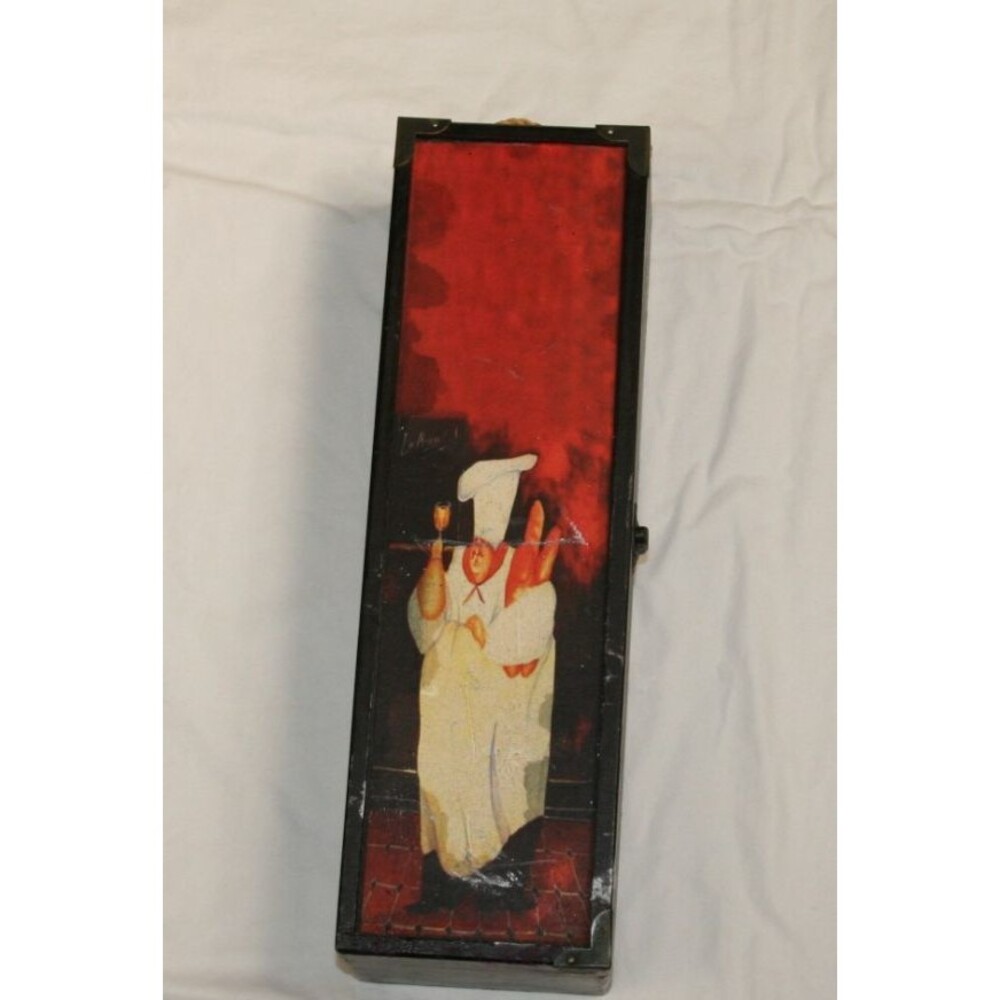 Wooden Wine Bottle Gift Box Single Storage Case Rustic Wood Display /See Descrip